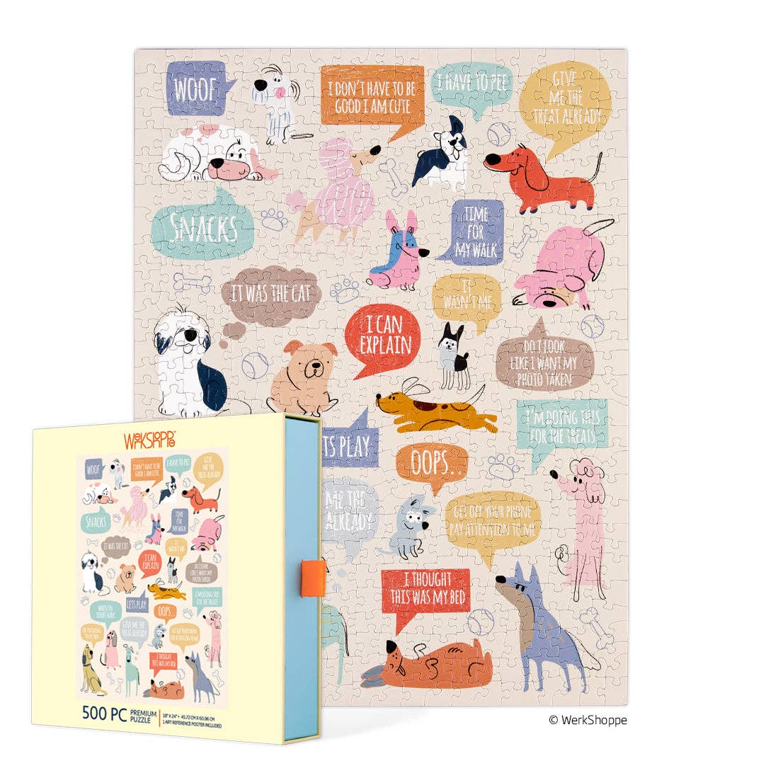 If Dogs Could Talk, 500-piece puzzle, WerkShoppe