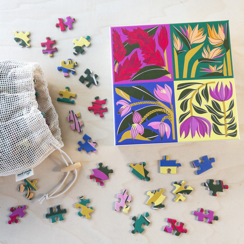 Tropical Bloom, 500-piece puzzle, Surf Shack Puzzles