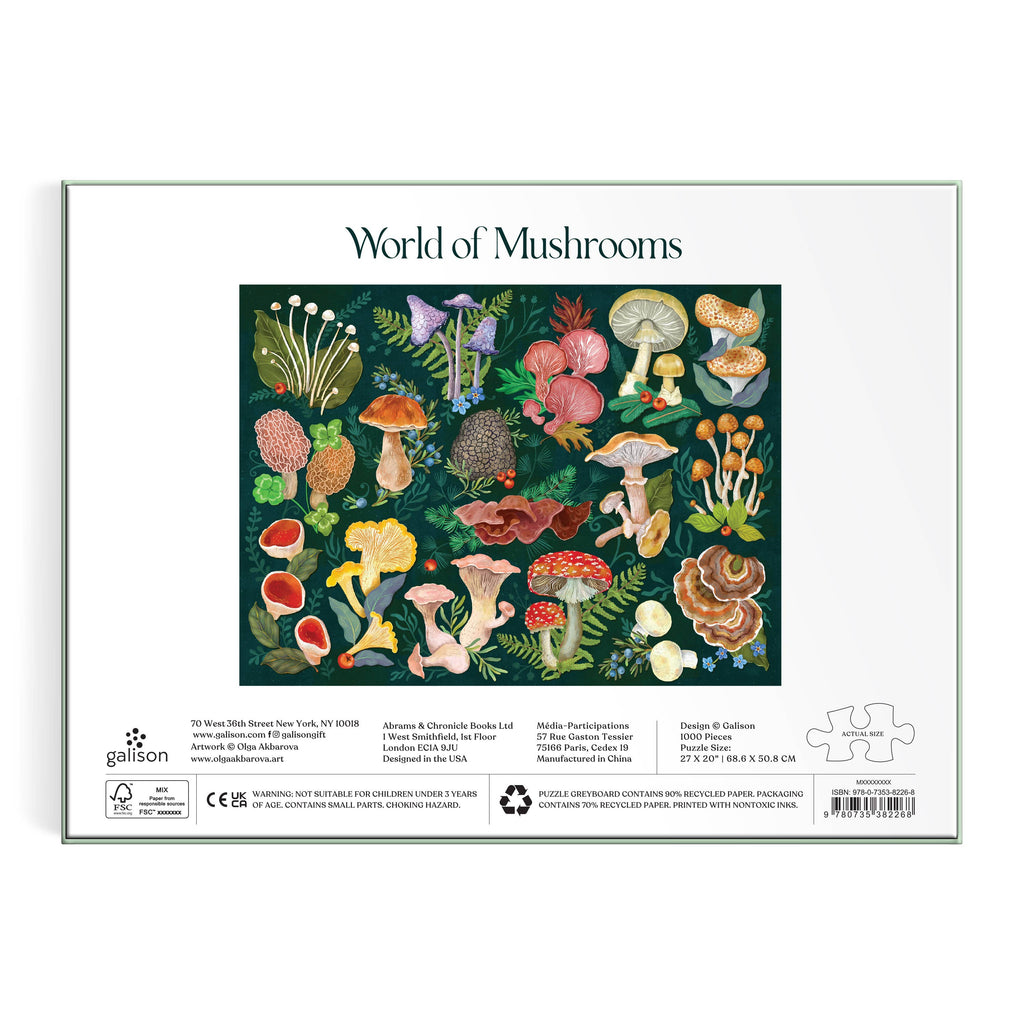 World of Mushrooms, 1000-piece puzzle, Galison
