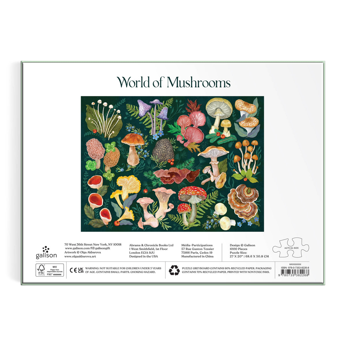 World of Mushrooms, 1000-piece puzzle, Galison