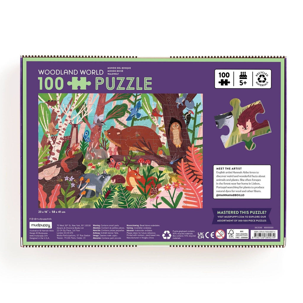 Woodland World, 100-piece kids' puzzle, Mudpuppy