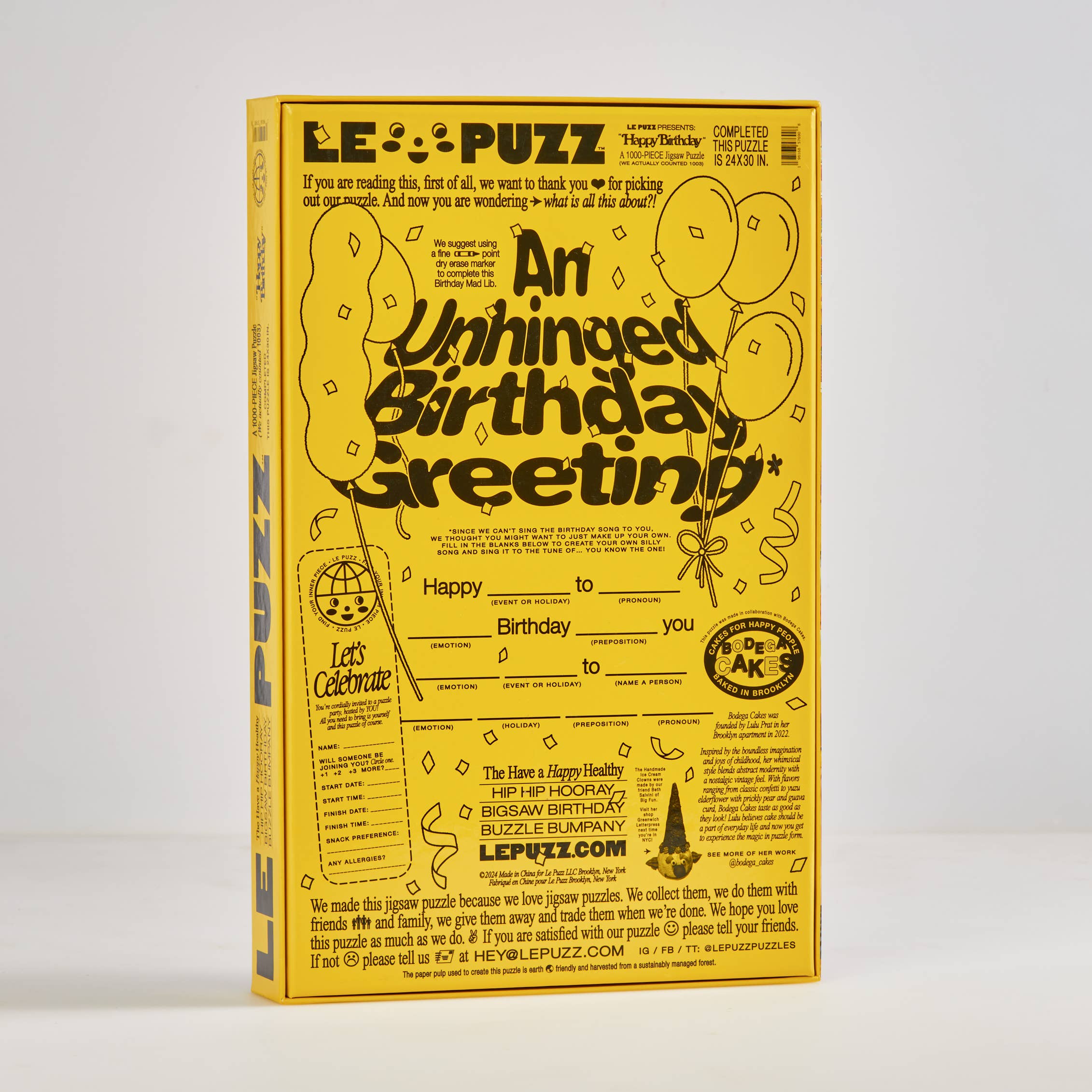 Happy Birthday, 1000-piece puzzle, Le Puzz