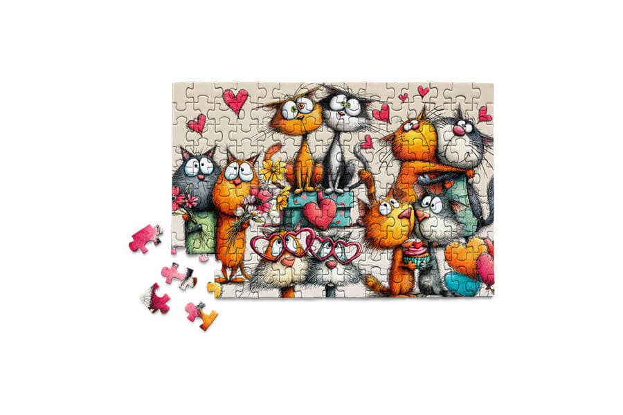 Lovable Cats, 150-piece mini puzzle, Micro Puzzles