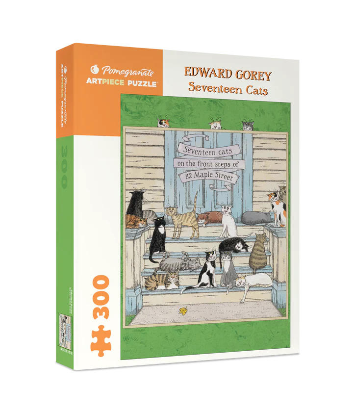 Seventeen Cats - Edward Gorey, 300-piece puzzle, Pomegranate