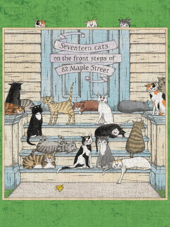 Seventeen Cats - Edward Gorey, 300-piece puzzle, Pomegranate