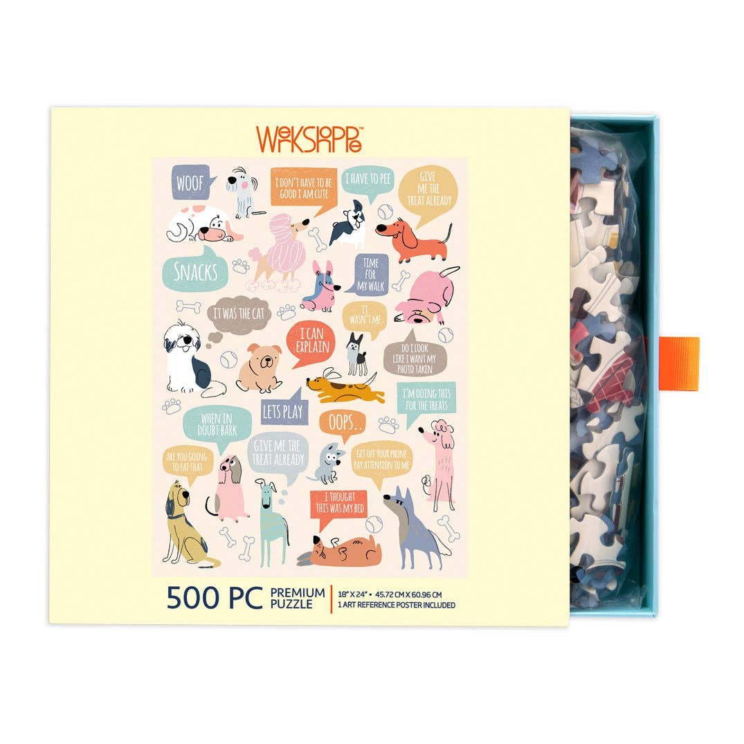 If Dogs Could Talk, 500-piece puzzle, WerkShoppe