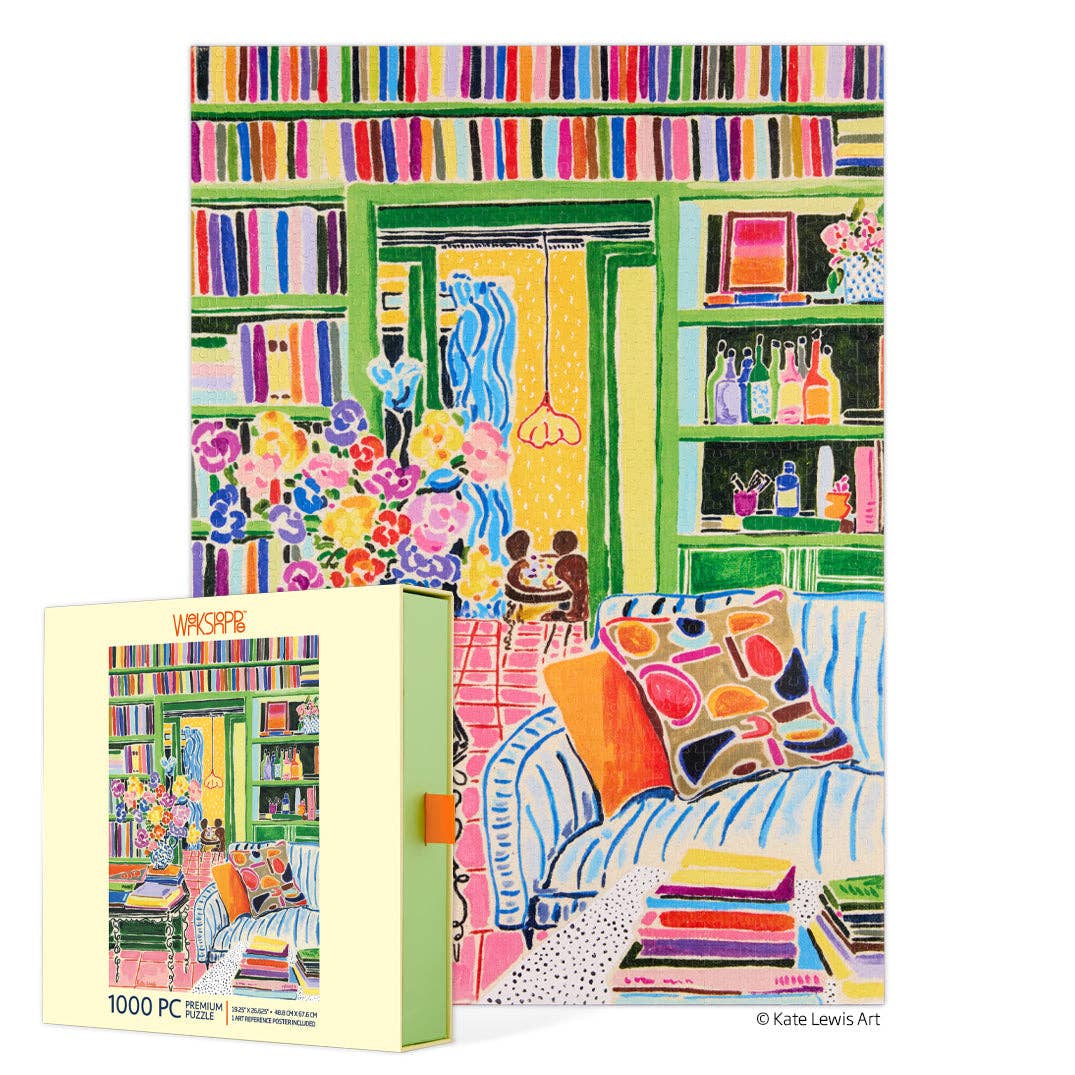 Books & Bouquets, 1000-piece puzzle, WerkShoppe