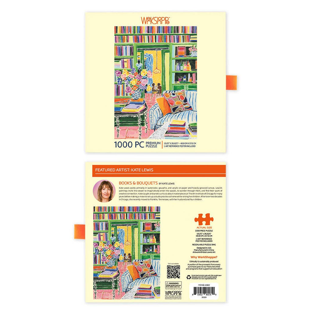 Books & Bouquets, 1000-piece puzzle, WerkShoppe