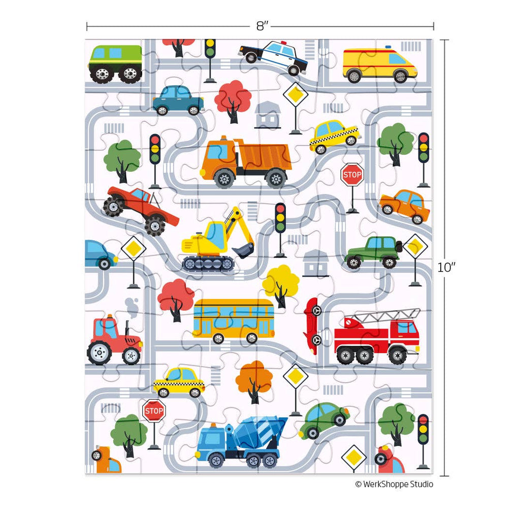 Trucks and Transportation, 48-piece puzzle, WerkShoppe