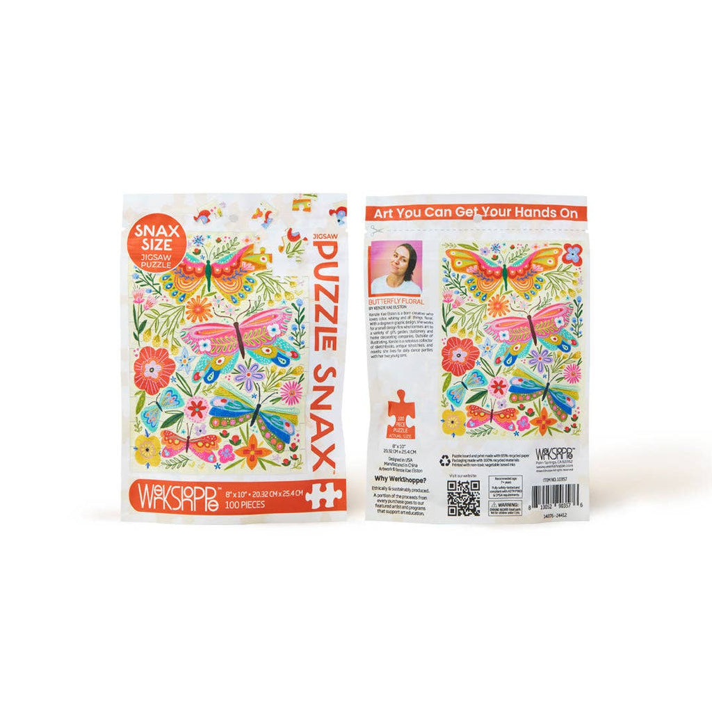 Butterfly Floral, 100-piece puzzle, WerkShoppe