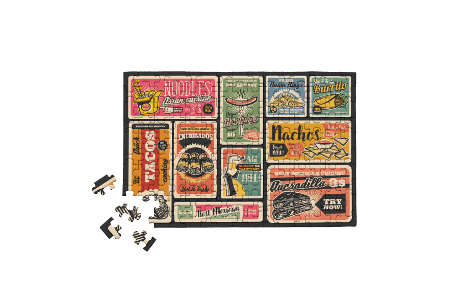 Foods, 150-piece mini puzzle, Micro Puzzles