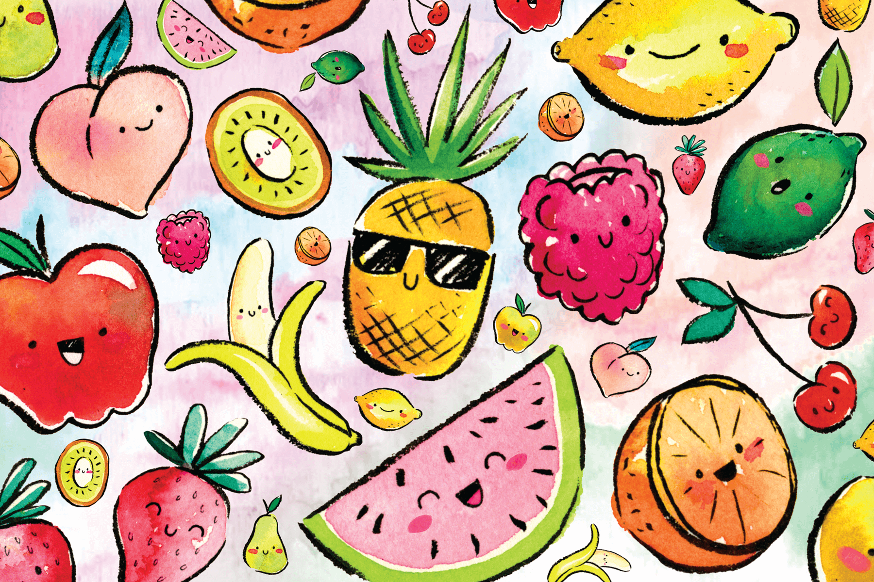 Funny Fruit, 150-piece mini puzzle, Micro Puzzles