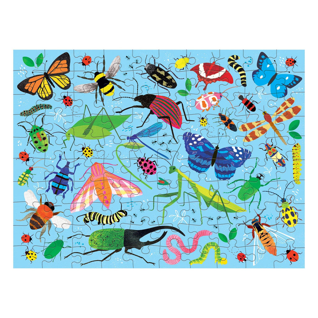 Bugs & Birds, 100-piece kids' double-sided puzzle, Mudpuppy