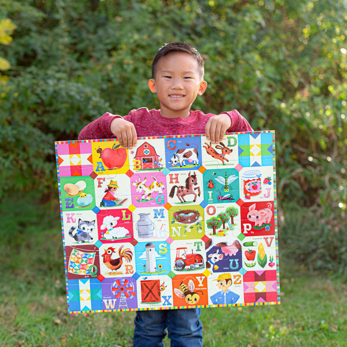 My Farm Alphabet, 36-piece kids' puzzle, eeBoo