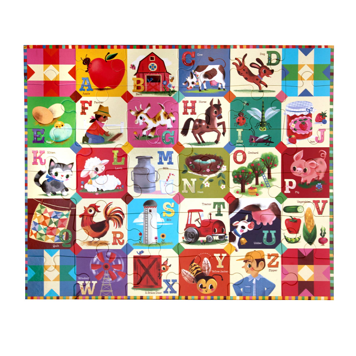 My Farm Alphabet, 36-piece kids' puzzle, eeBoo