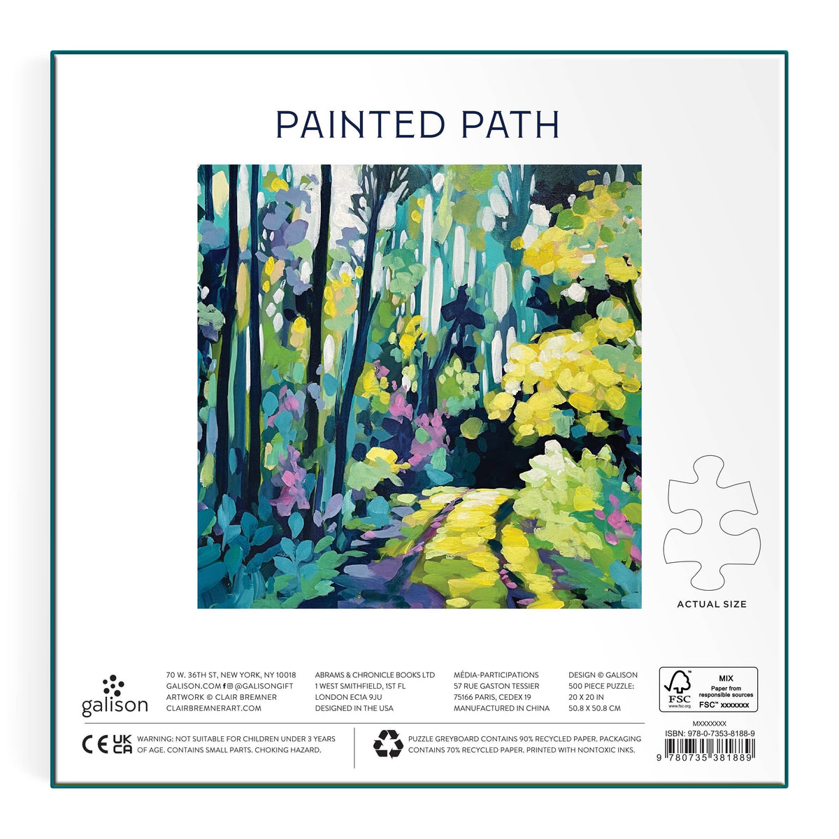 Painted Path, 500-piece puzzle, Galison