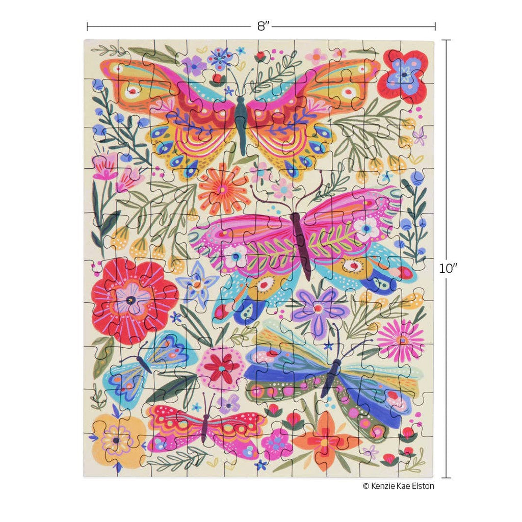 Butterfly Floral, 100-piece puzzle, WerkShoppe