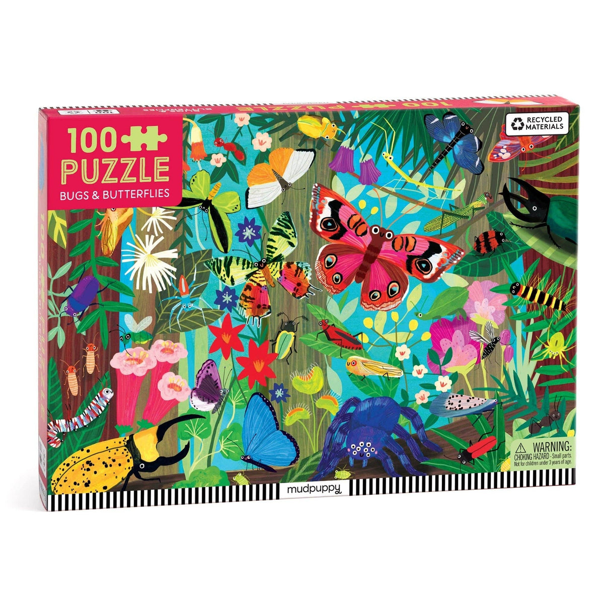 Bugs and Butterflies, 100-piece kids' puzzle, Mudpuppy