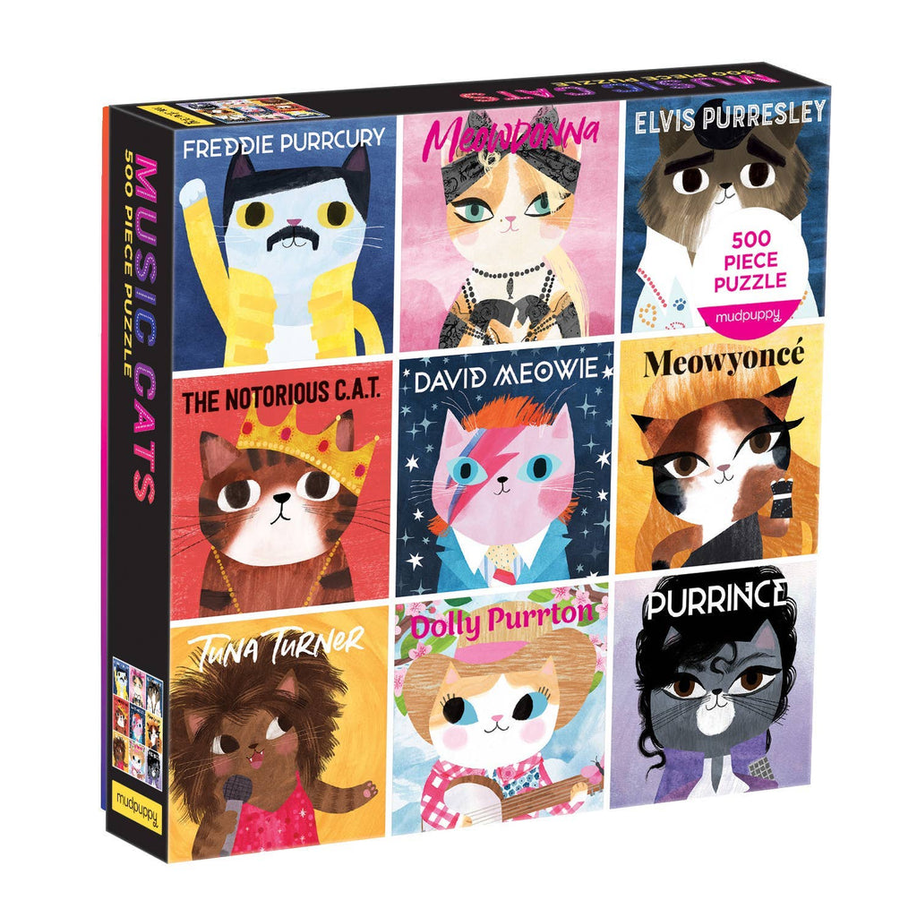 Music Cats, 500-piece puzzle, Mudpuppy