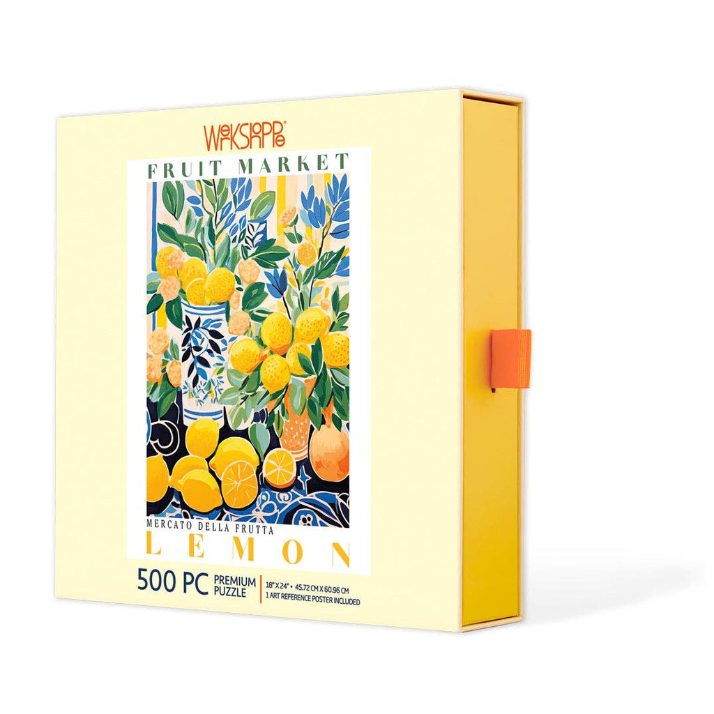 Fruit Market Lemons, 500-piece puzzle, WerkShoppe
