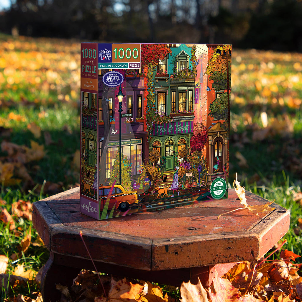Fall in Brooklyn, 1000-piece puzzle, eeBoo