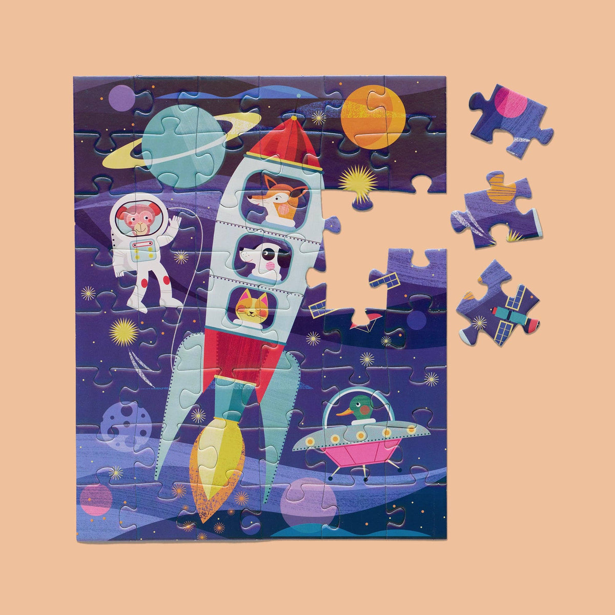 Space Explorers, 48-piece kids' puzzle, WerkShoppe
