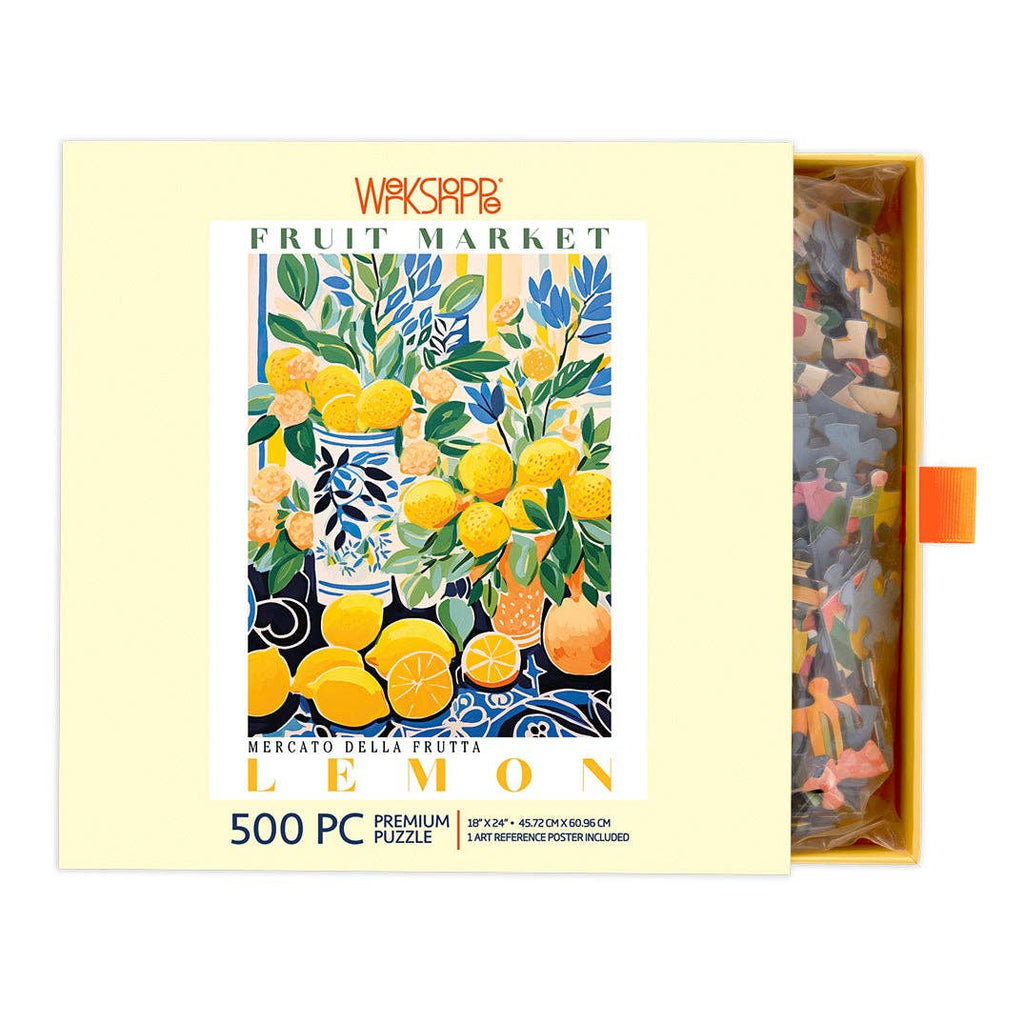 Fruit Market Lemons, 500-piece puzzle, WerkShoppe