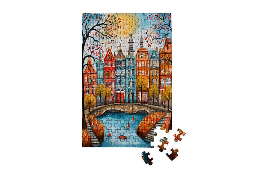 Fall on the Canals, 150-piece mini puzzle, Micro Puzzles