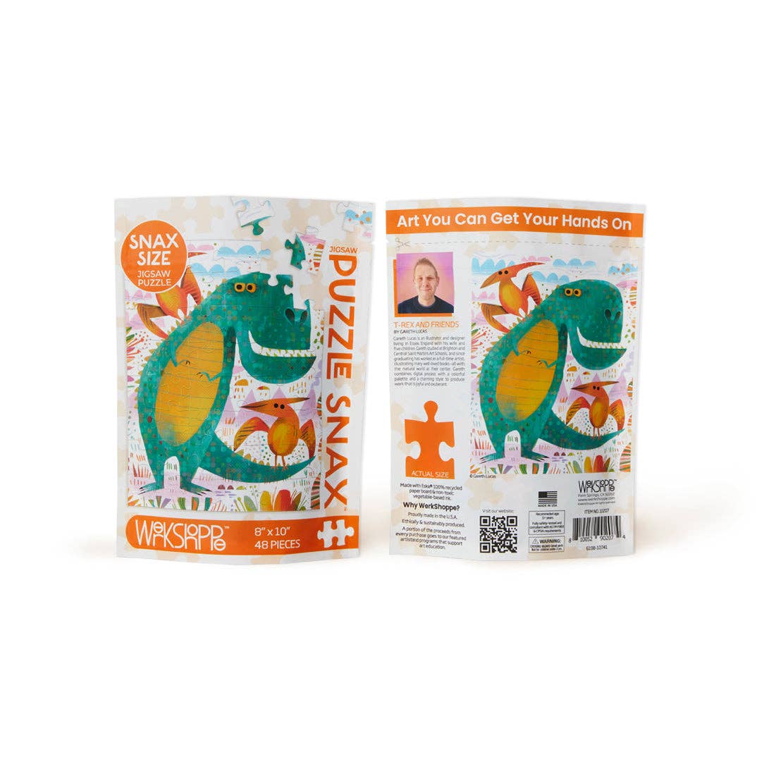 T-Rex and Friends, 48-piece kids' puzzle, WerkShoppe