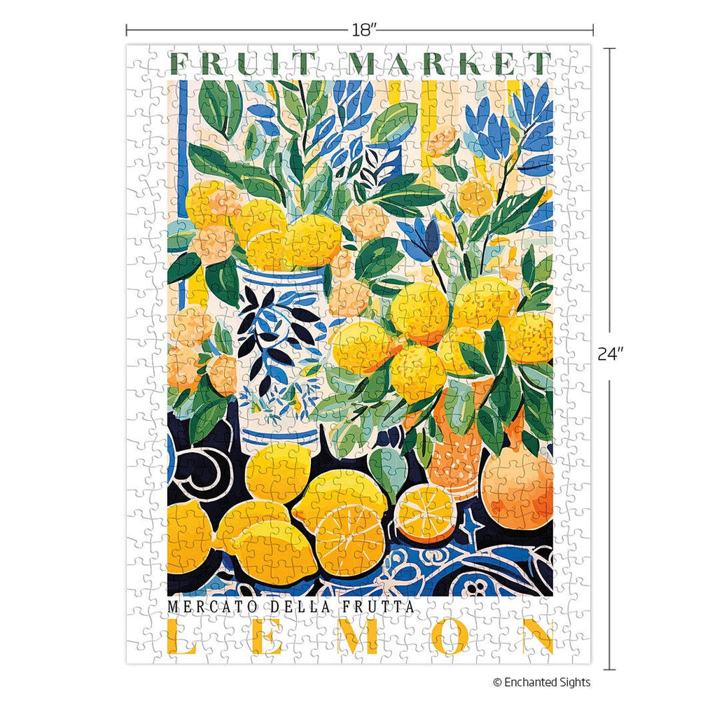 Fruit Market Lemons, 500-piece puzzle, WerkShoppe