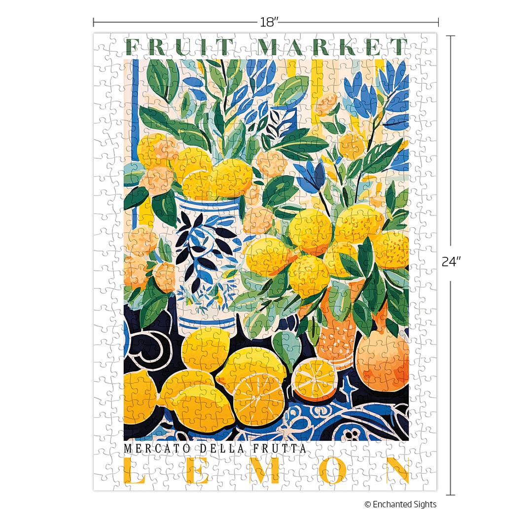 Fruit Market Lemons, 500-piece puzzle, WerkShoppe