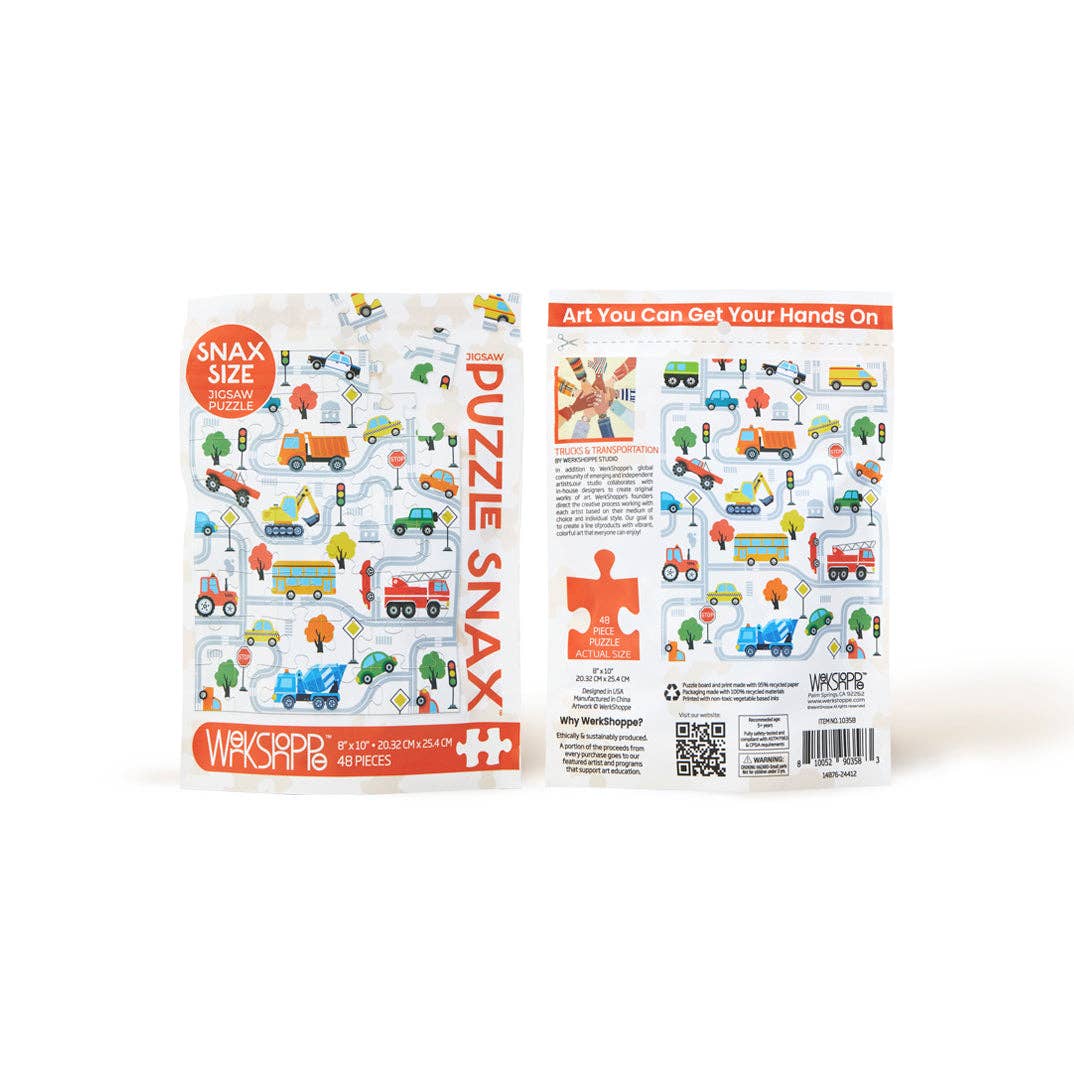 Trucks and Transportation, 48-piece puzzle, WerkShoppe