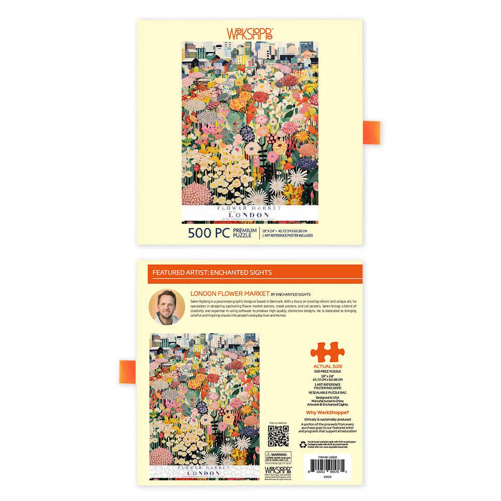 London Flower Market, 500-piece puzzle, WerkShoppe