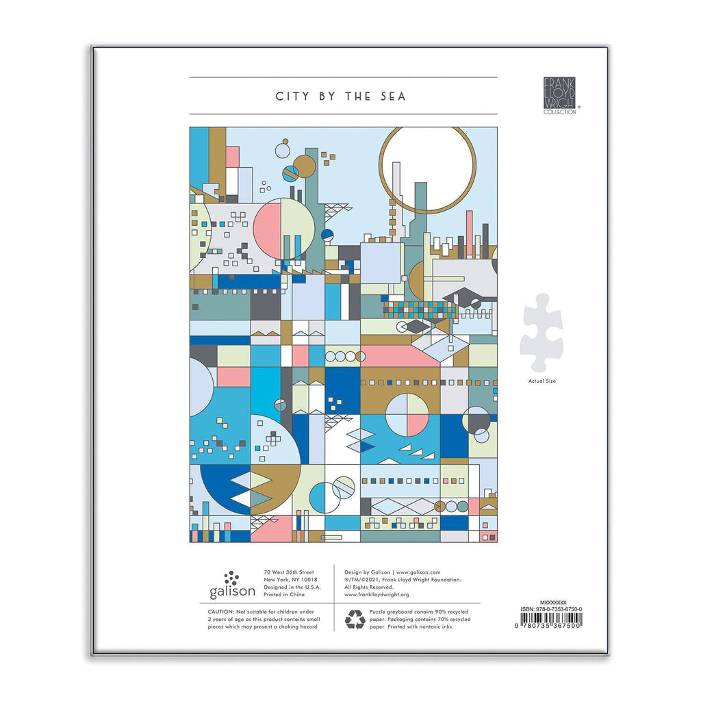 City by the Sea (Frank Lloyd Wright), 1000-piece foil-accented puzzle, Galison