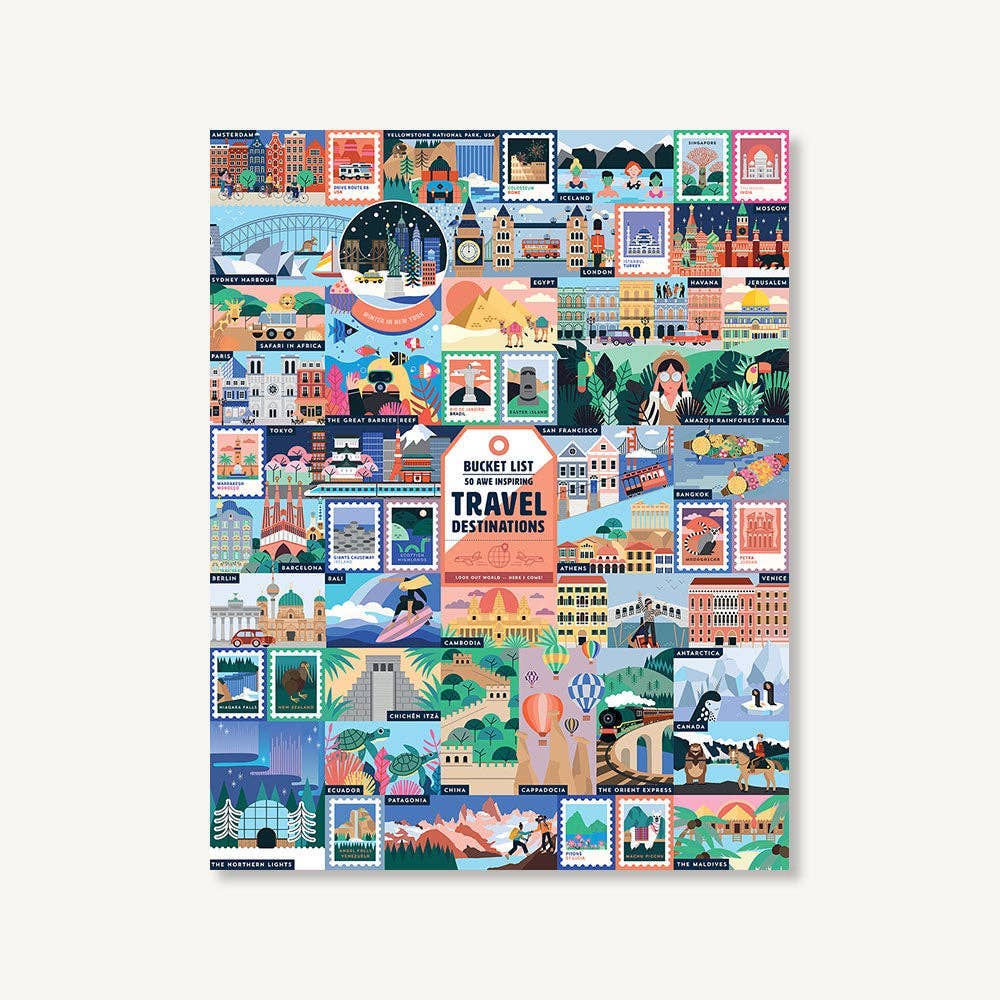 50 Awe-Inspiring Travel Destinations (Bucket List), 1000-piece puzzle, Ridley's