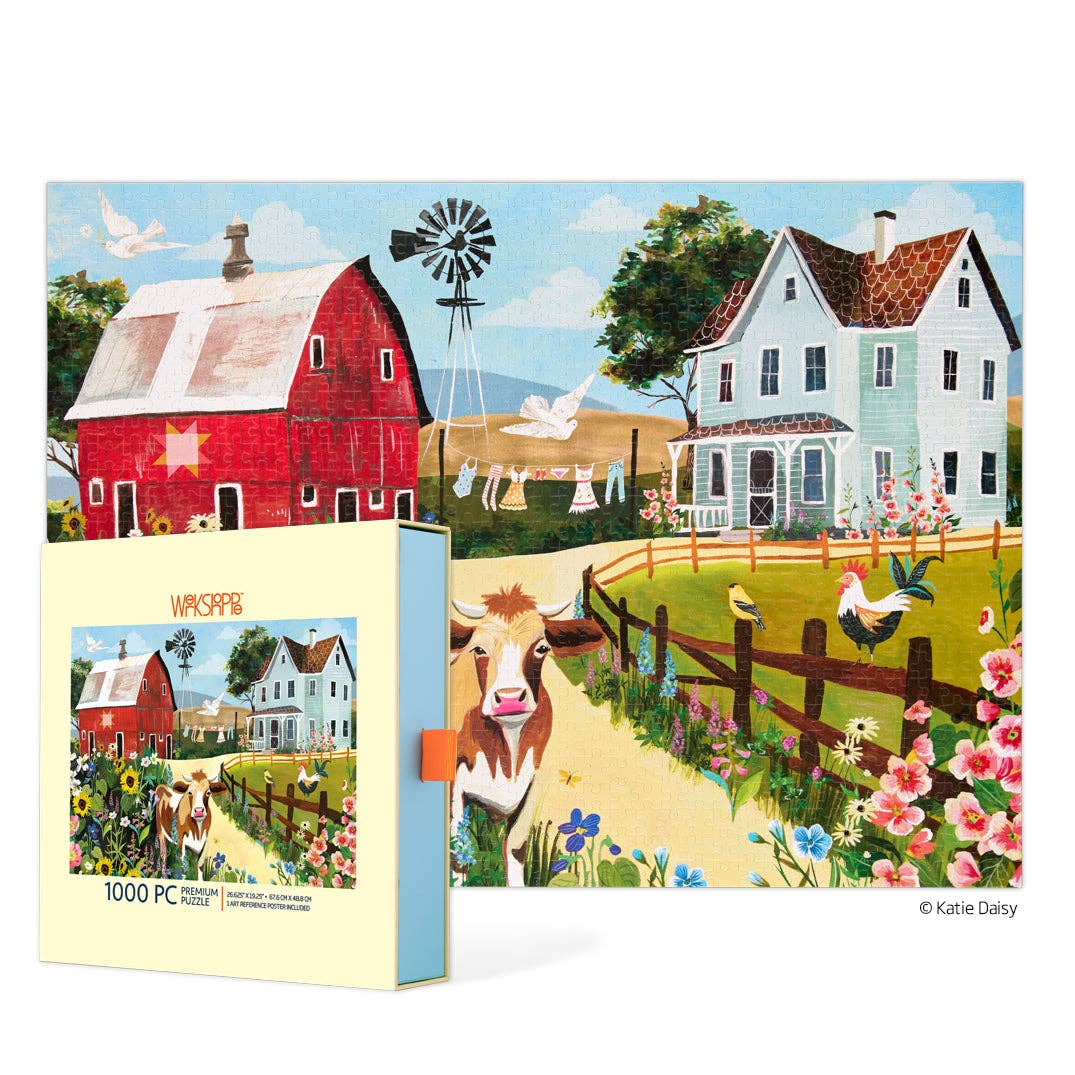 Wildflower Farm, 1000-piece puzzle, WerkShoppe
