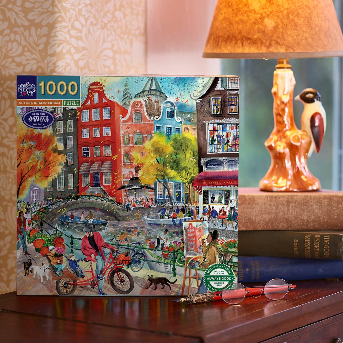 Artists in Amsterdam, 1000-piece puzzle, eeBoo