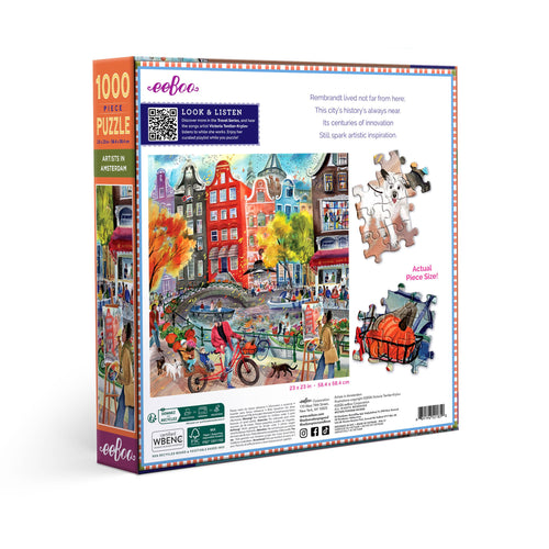 Artists in Amsterdam, 1000-piece puzzle, eeBoo