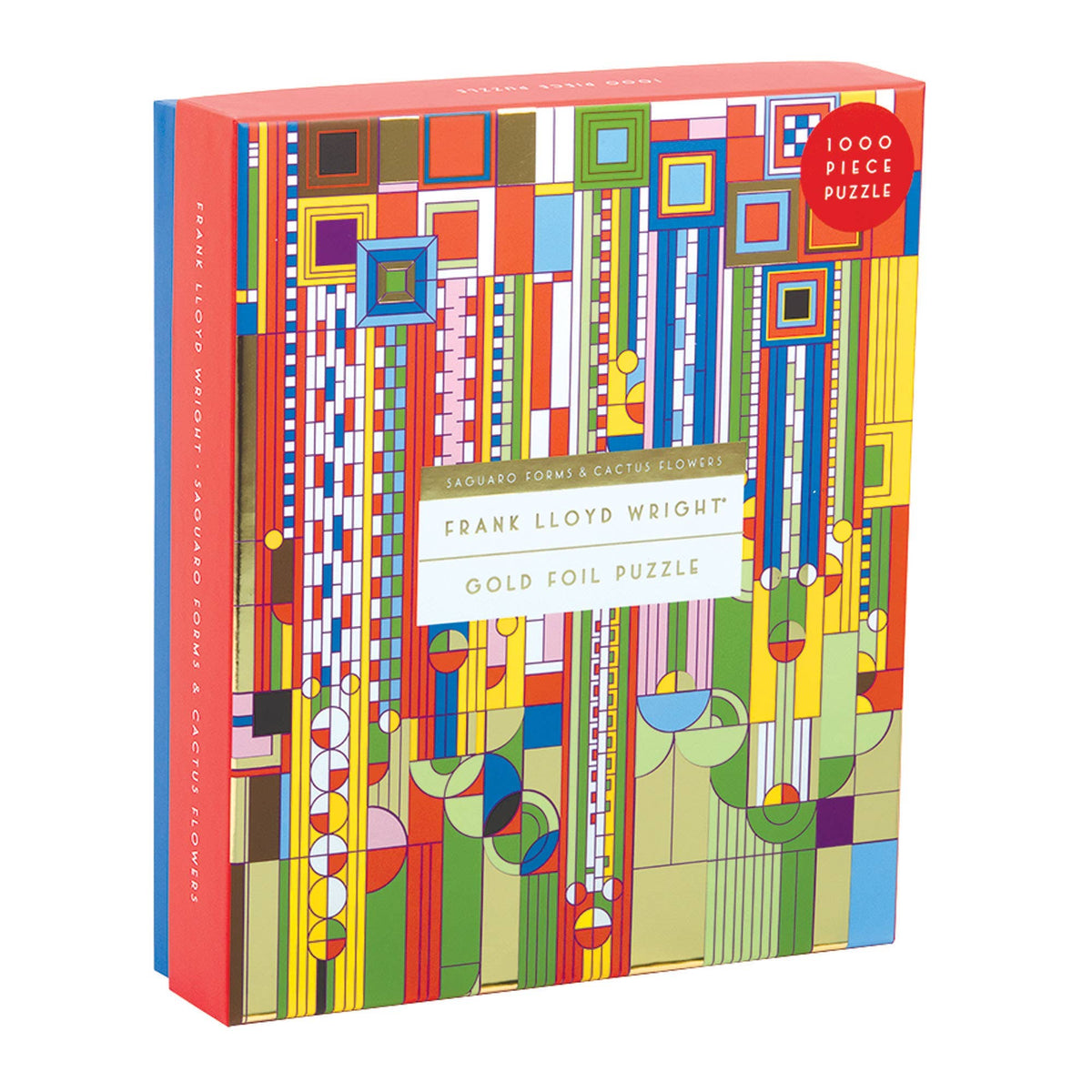 Saguaro Forms and Cactus Flowers (Frank Lloyd Wright), 1000-piece foil-accented puzzle, Galison