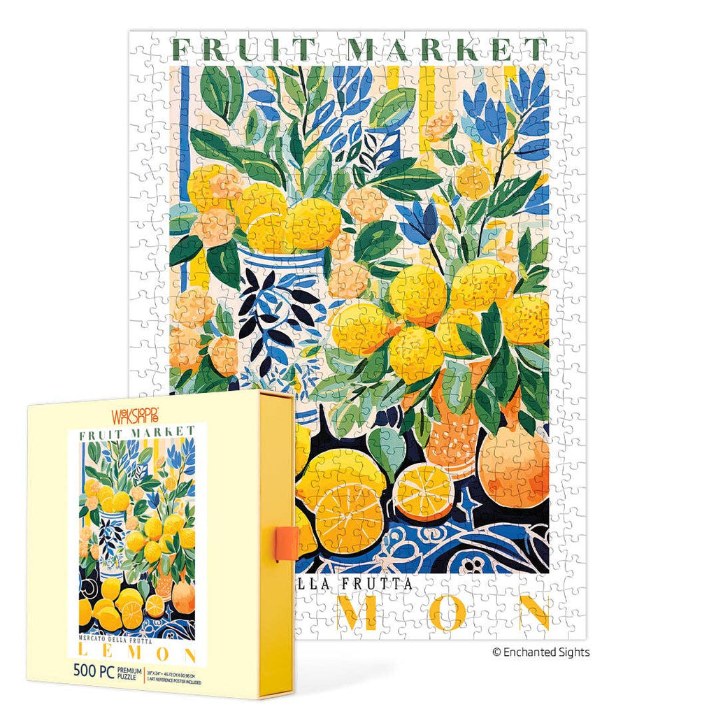 Fruit Market Lemons, 500-piece puzzle, WerkShoppe