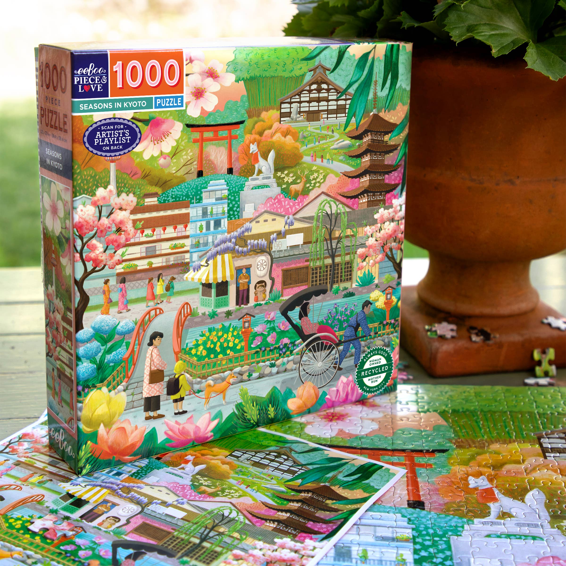 Seasons in Kyoto, 1000-piece puzzle, eeBoo