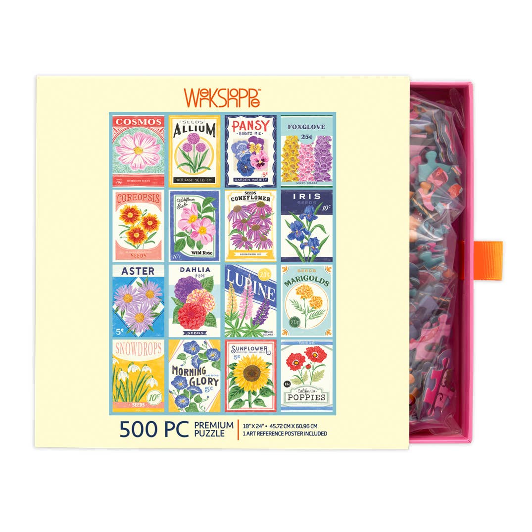 Seed Packets, 500-piece puzzle, WerkShoppe