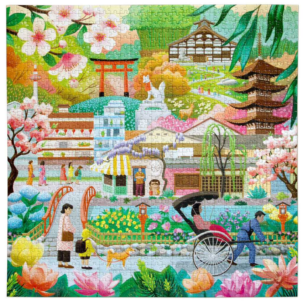 Seasons in Kyoto, 1000-piece puzzle, eeBoo