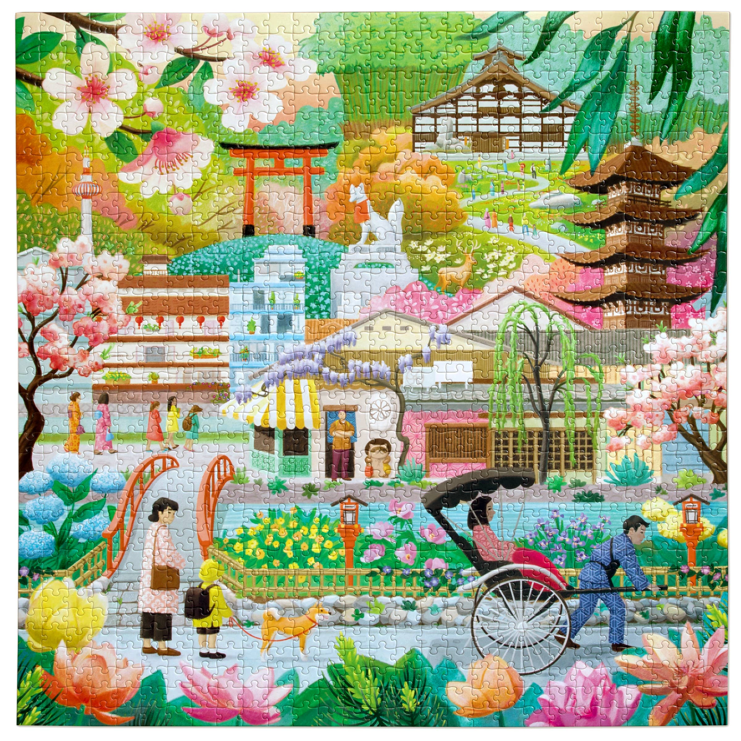 Seasons in Kyoto, 1000-piece puzzle, eeBoo