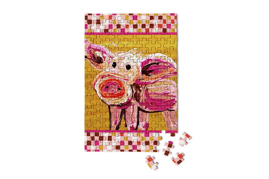 Hogs and Kisses, 150-piece mini puzzle, Micro Puzzles