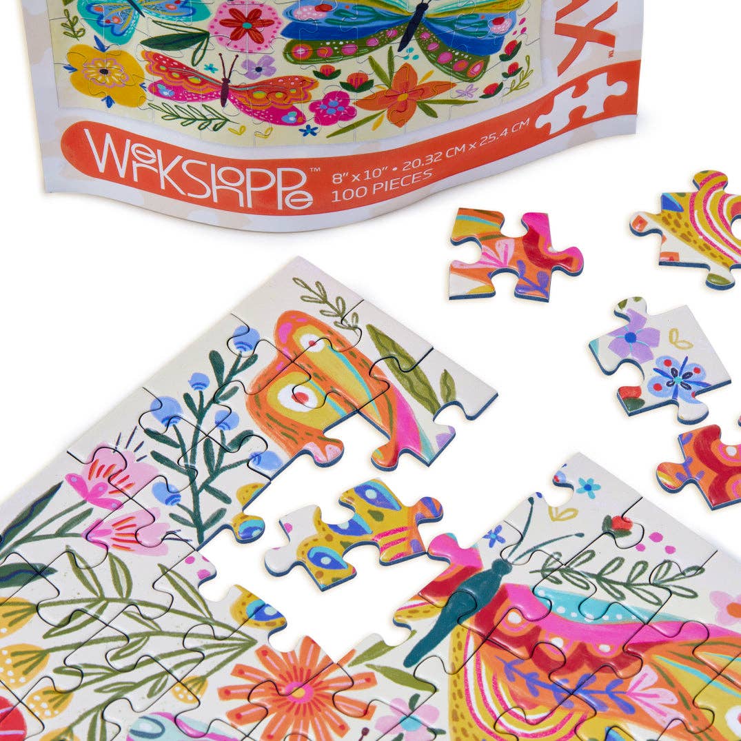 Butterfly Floral, 100-piece puzzle, WerkShoppe