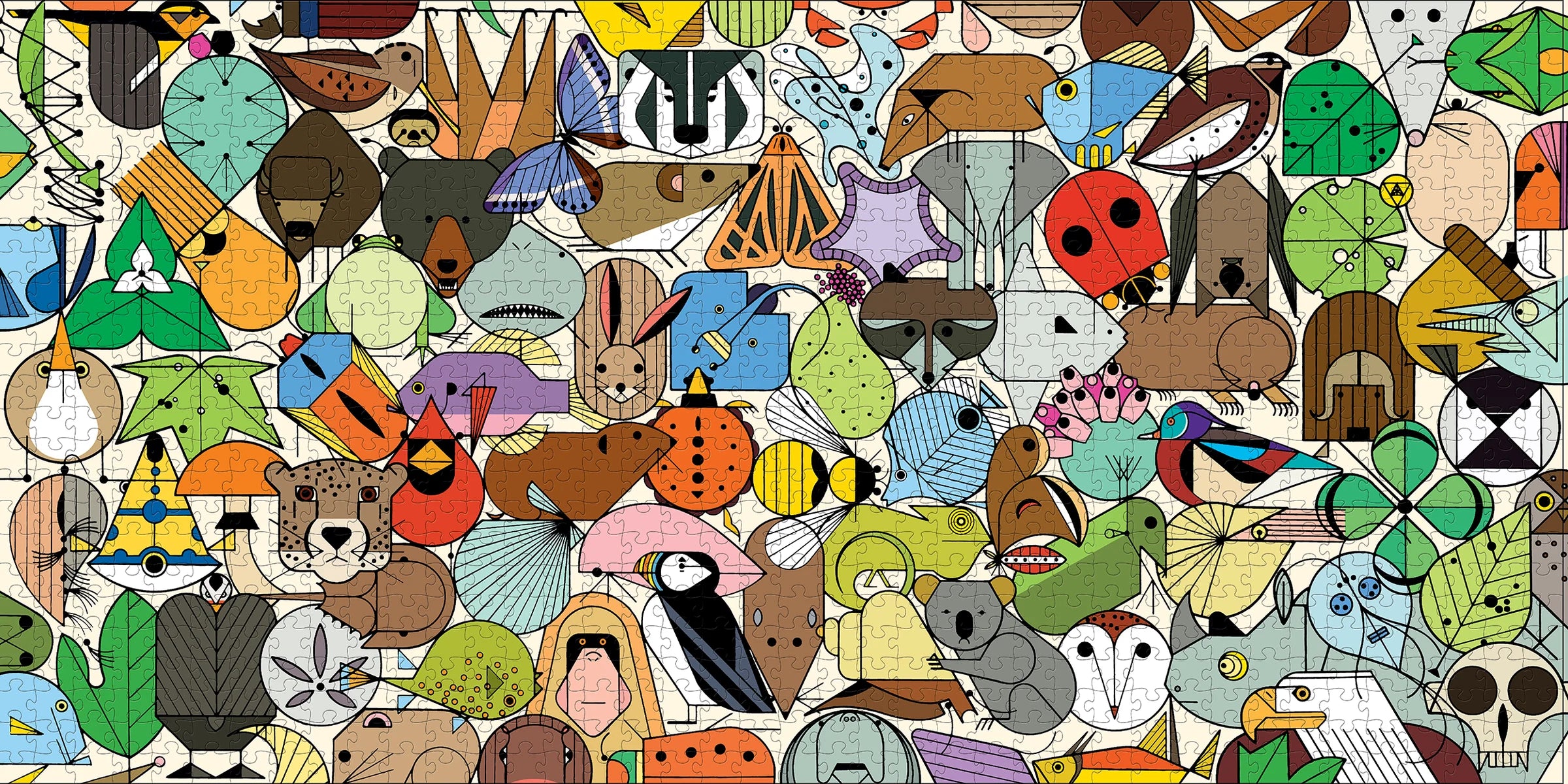 Beguiled by the Wild - Charley Harper, 1000-piece puzzle, Pomegranate