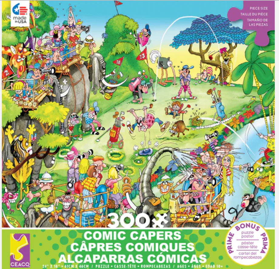 Comic Capers - Golf Safari, 300-piece puzzle, Ceaco