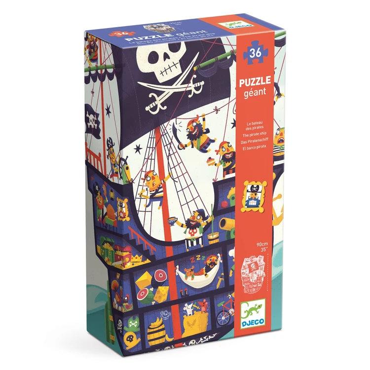 The Pirate Ship, 36-piece giant kids' puzzle, Djeco