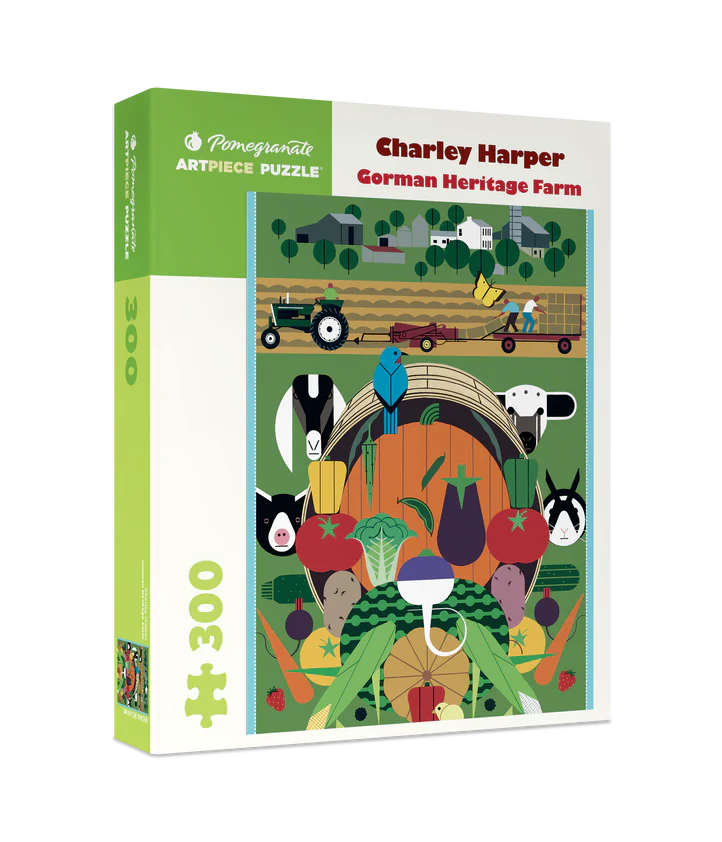 Gorman Heritage Farm - Charley Harper, 300-piece puzzle, Pomegranate